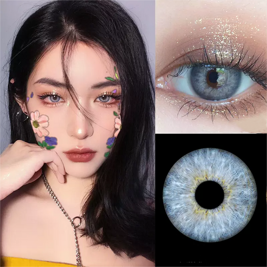 Grey Contact Lenses (two pieces) KF30244