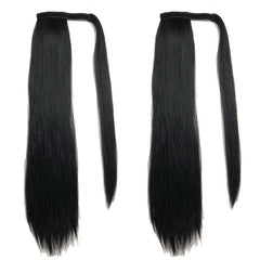Black double ponytail 2 pack  KF82688