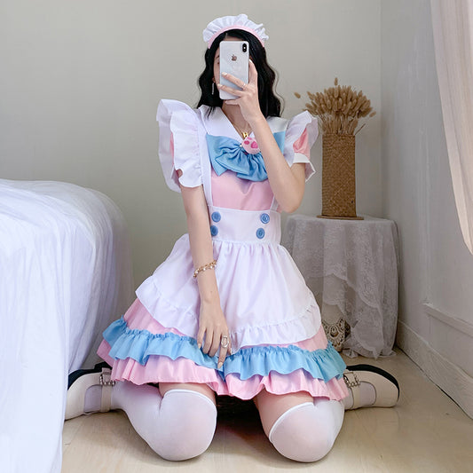 Cosplay pink blue dress KF82025
