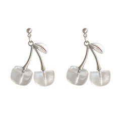 Transparent cherry necklace + earrings KF82152