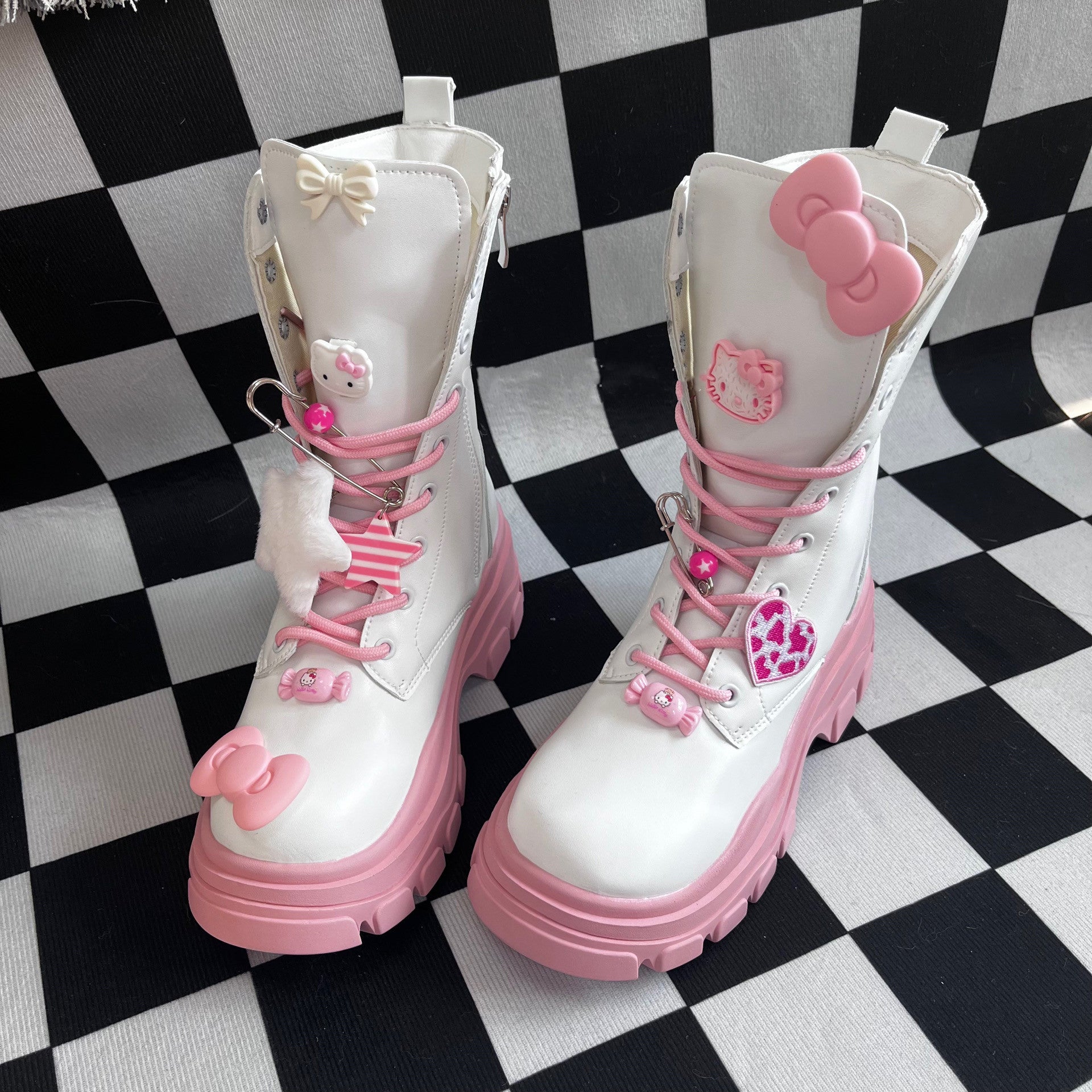 Pink cartoon Martin boots   KF83173