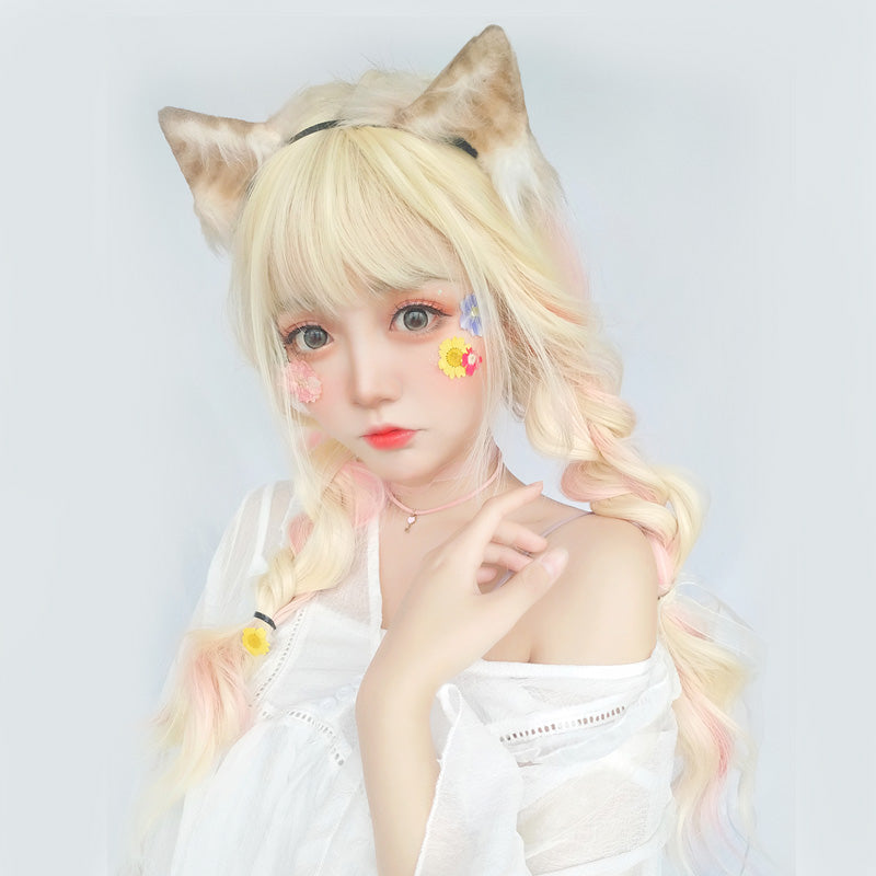 Golden big wave wig KF9233