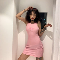 Pink vest dress KF9504