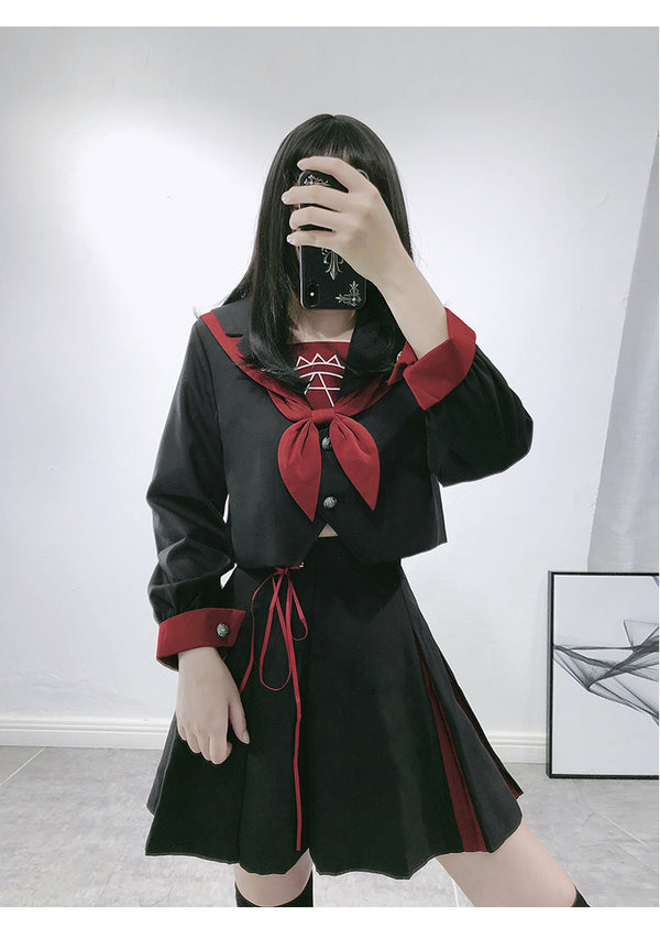 Girl Dark Suit KF81102