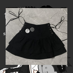punk black skirt  KF82800