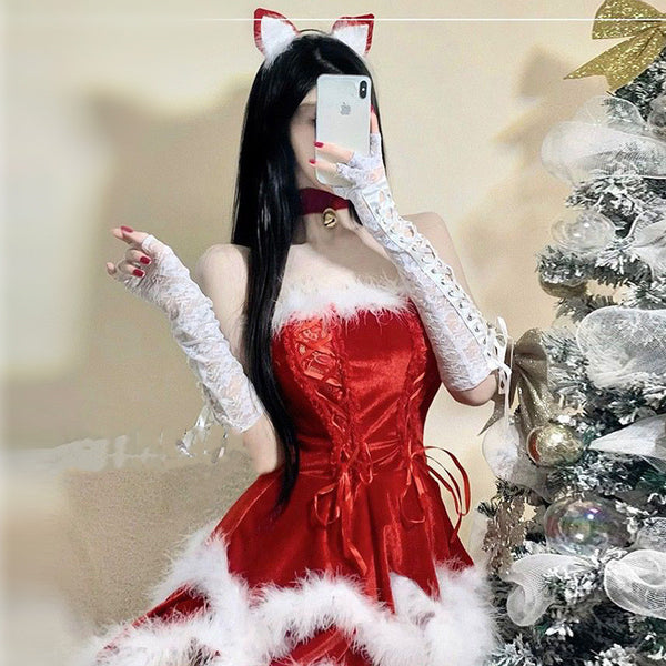 Christmas suspender dress suit  KF83118