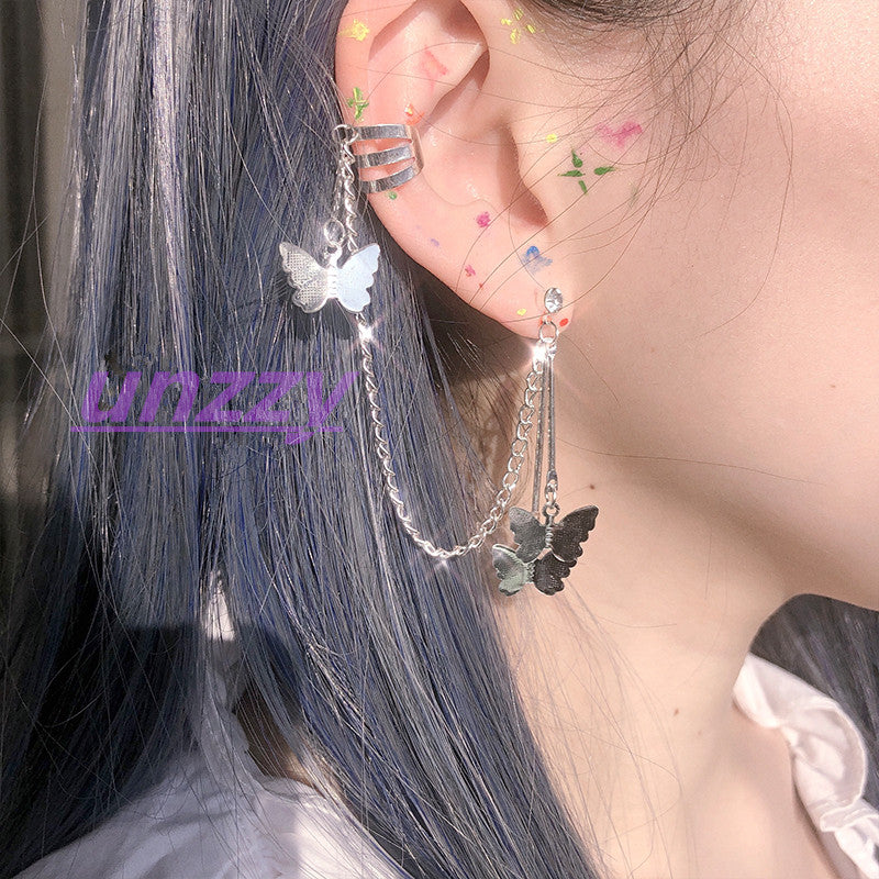 Butterfly ear bone clip earrings KF90482