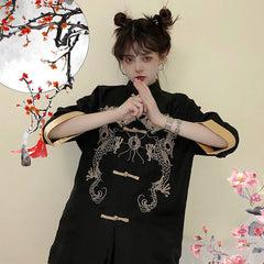 vintage embroidered shirt  KF30405