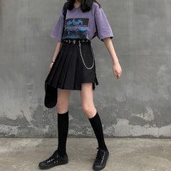 Irregular high waist skirt KF81007