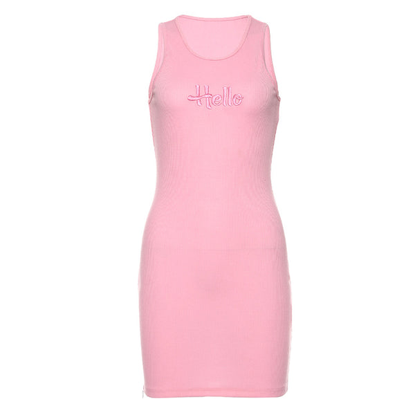 Pink vest dress KF9504