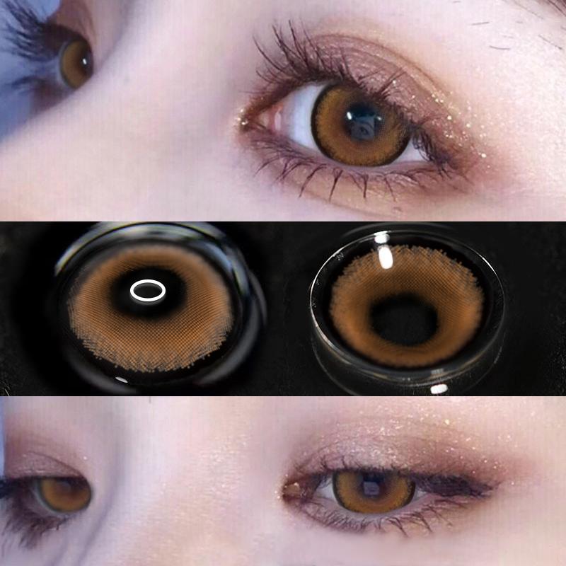 BROWN CONTACT LENS (TWO PIECES) KF24289