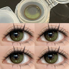 Green gem contact lenses (two pieces)  KF1177