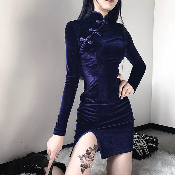 Dark Punk Cheongsam KF81807