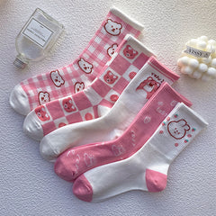 Cute cartoon socks （five pairs）KF90120
