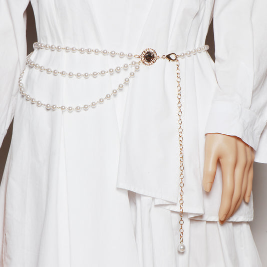 Pearl waist chain KF81835