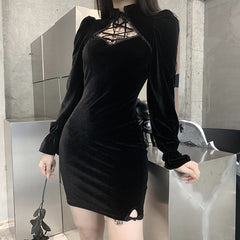 Punk dark dress KF81792