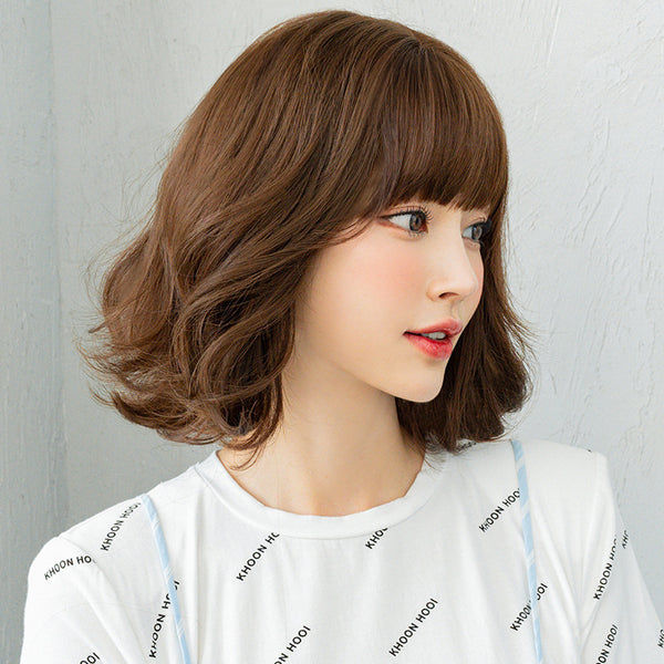 Pear Brown Short Curly Wig  KF82832