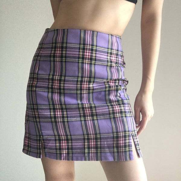 Chic plaid skirt KF9503