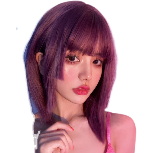 PURPLE STRAIGHT WIG KF82245