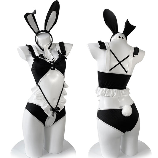 Black and White Rabbit Ears Uniform Set  KF83205