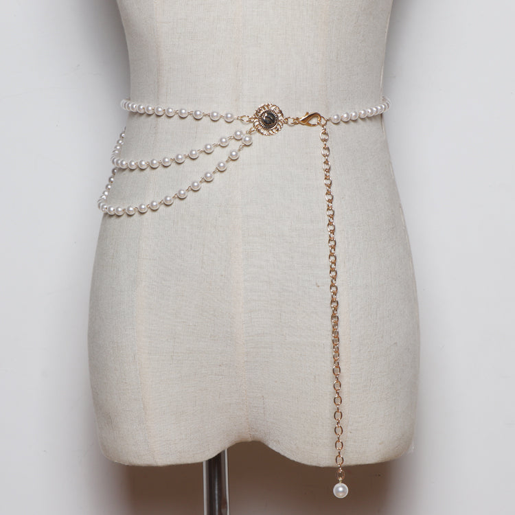 Pearl waist chain KF81835