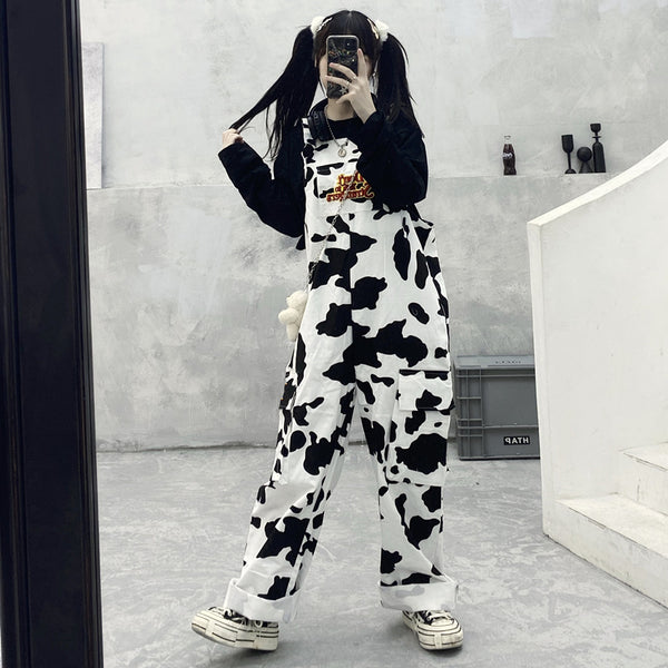 Ulzzang Cows Overalls KF81584