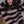 Black pink striped knitted sweater KF82608