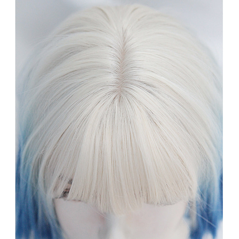 Silver blue short wig  KF90287