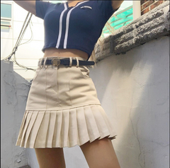 High waist all-match pleated skirt KF81826