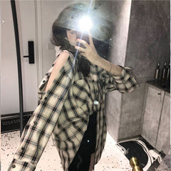 Ulzzang plaid shirt KF81318