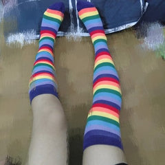 Rainbow socks KF8202
