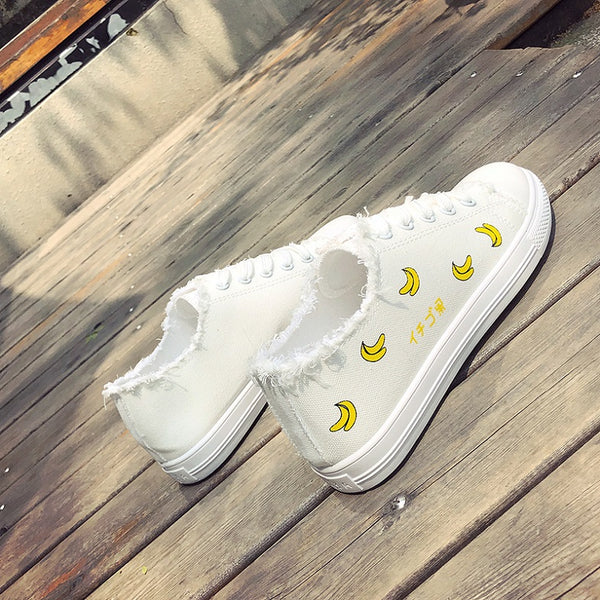 Banana strawberry canvas shoes KF81761
