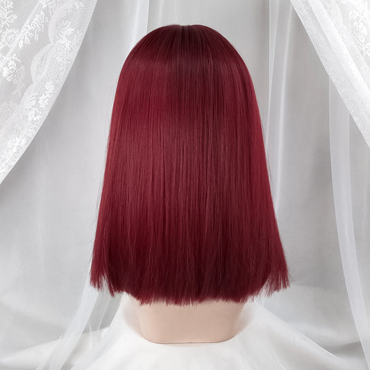 red long straight wig KF82833