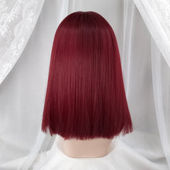 red long straight wig KF82833