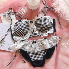 Lolita black bra set Suit   KF825255