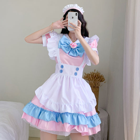 Cosplay pink blue dress KF82025