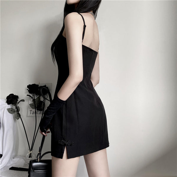 Dark black dress KF81838