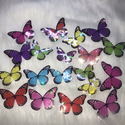 Simulation butterfly face sticker KF82515