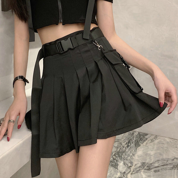 Punk dark skirt sets  KF82188