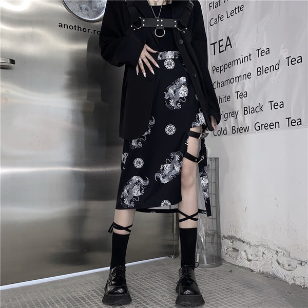 Punk dark skirt KF81718