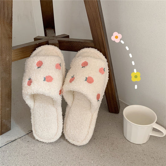 Cute plush cotton slippers  KF82444