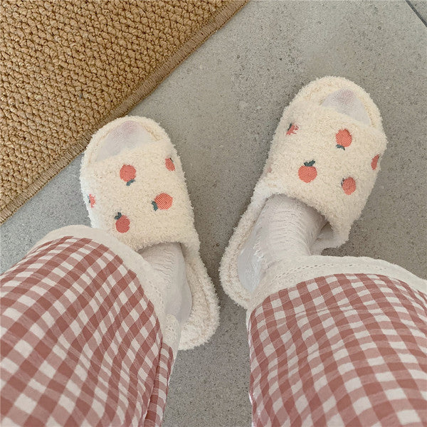 Cute plush cotton slippers  KF82444