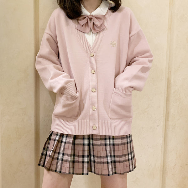 Cute star button knitted sweater  KF81707