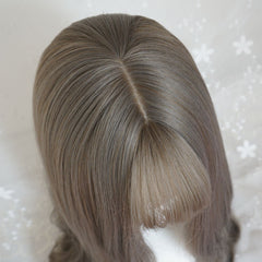 Grey long roll wig KF9617