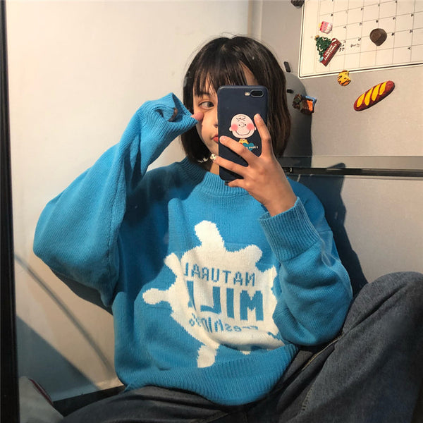 Harajuku Blue Sweater KF9485