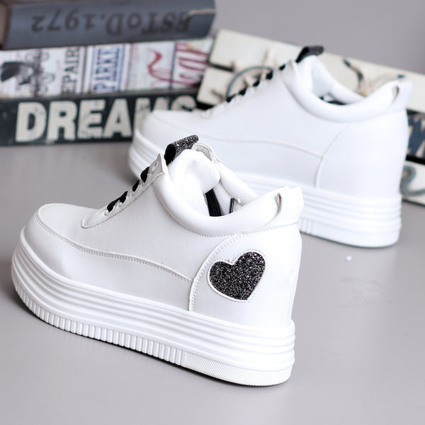 White Platform High Top Sneakers KF30007