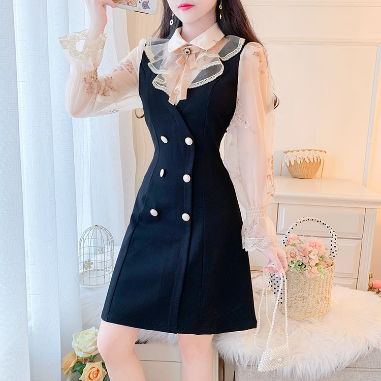 Black Long Sleeve Dress  KF81099