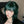 Green short straight wig KF82277