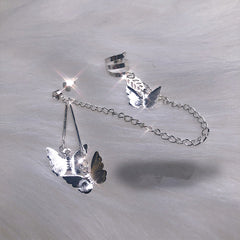 Butterfly ear bone clip earrings KF90482