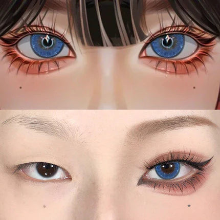 blue contact lenses (two pieces)  KF83215